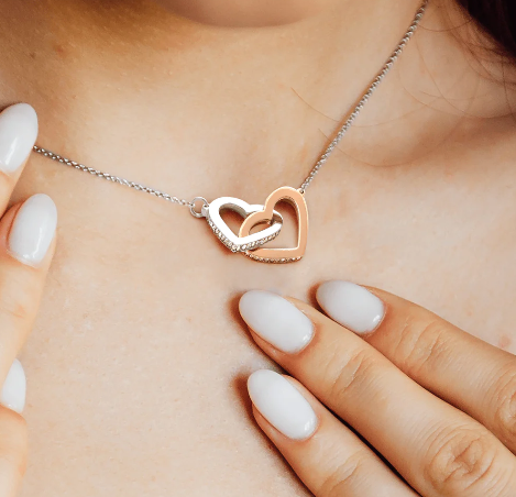 PureShine® | Collar Doble Corazón + Caja de regalo con mensaje de amor 💖🎁